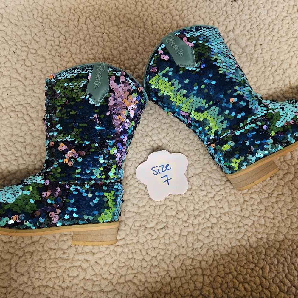 Sequin Boots Size 7